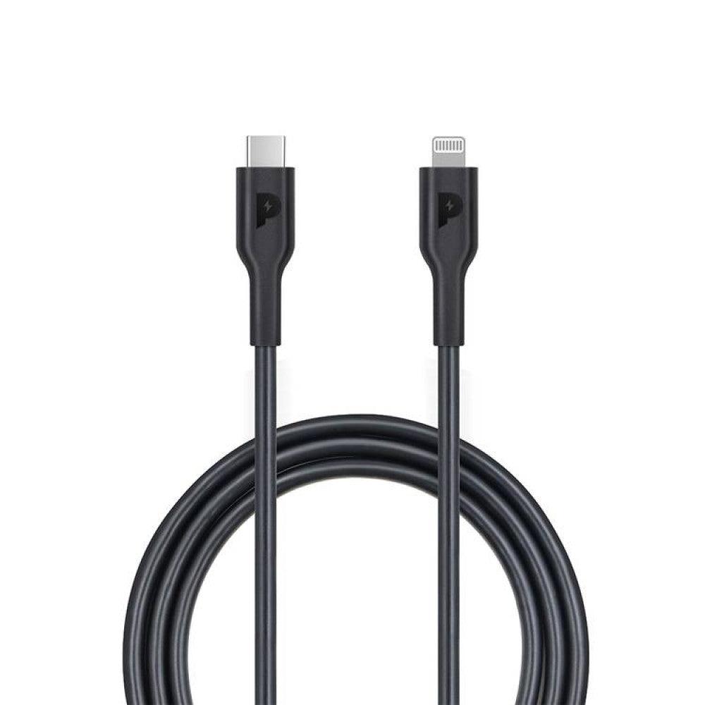 كابل Powerology Mfi Type-C إلى Lightning بقوة 20 وات بطول 1.2 متر - أسود