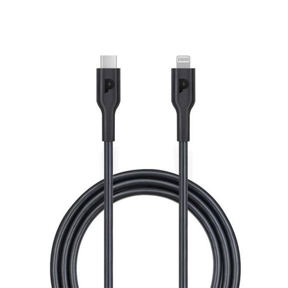 كابل Powerology Mfi Type-C إلى Lightning بقوة 20 وات بطول 1.2 متر - أسود