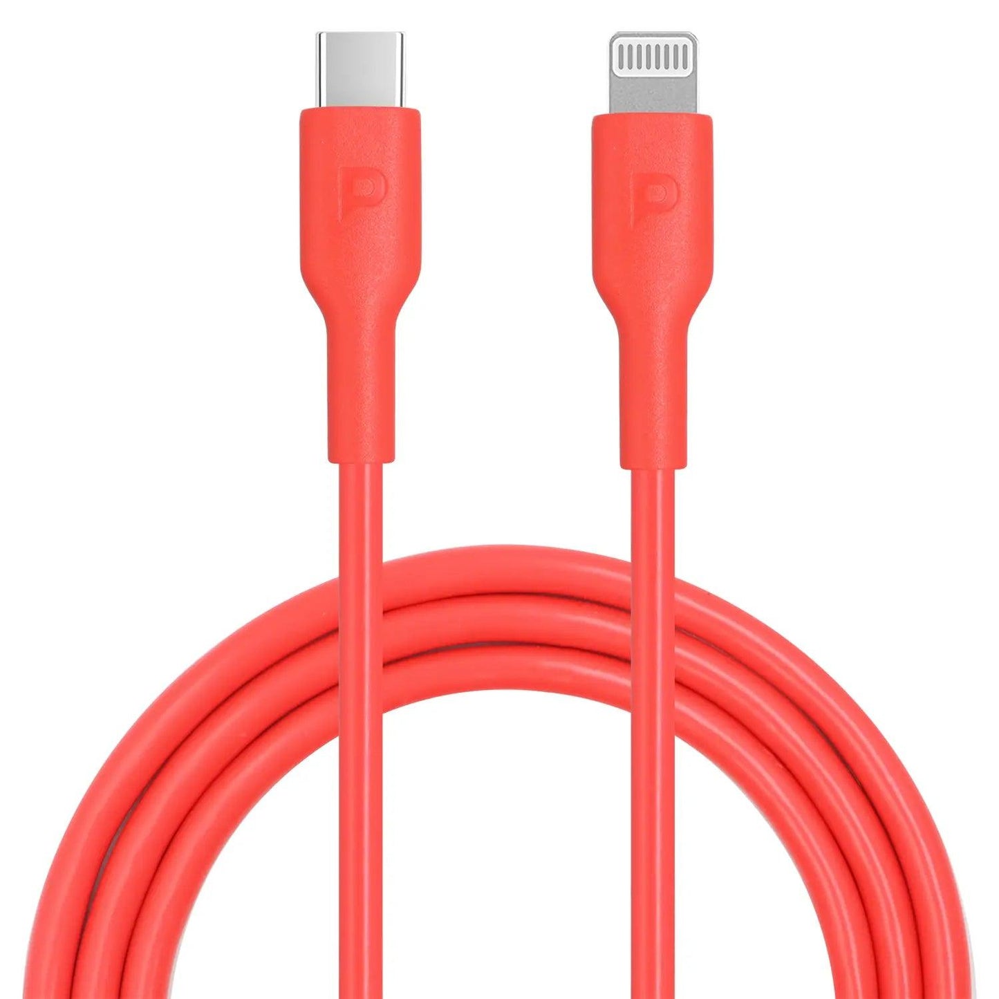 كابل Powerology Mfi Type-C إلى Lightning 20W بطول 1.2 متر - أحمر