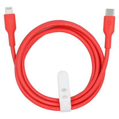 كابل Powerology Mfi Type-C إلى Lightning 20W بطول 1.2 متر - أحمر