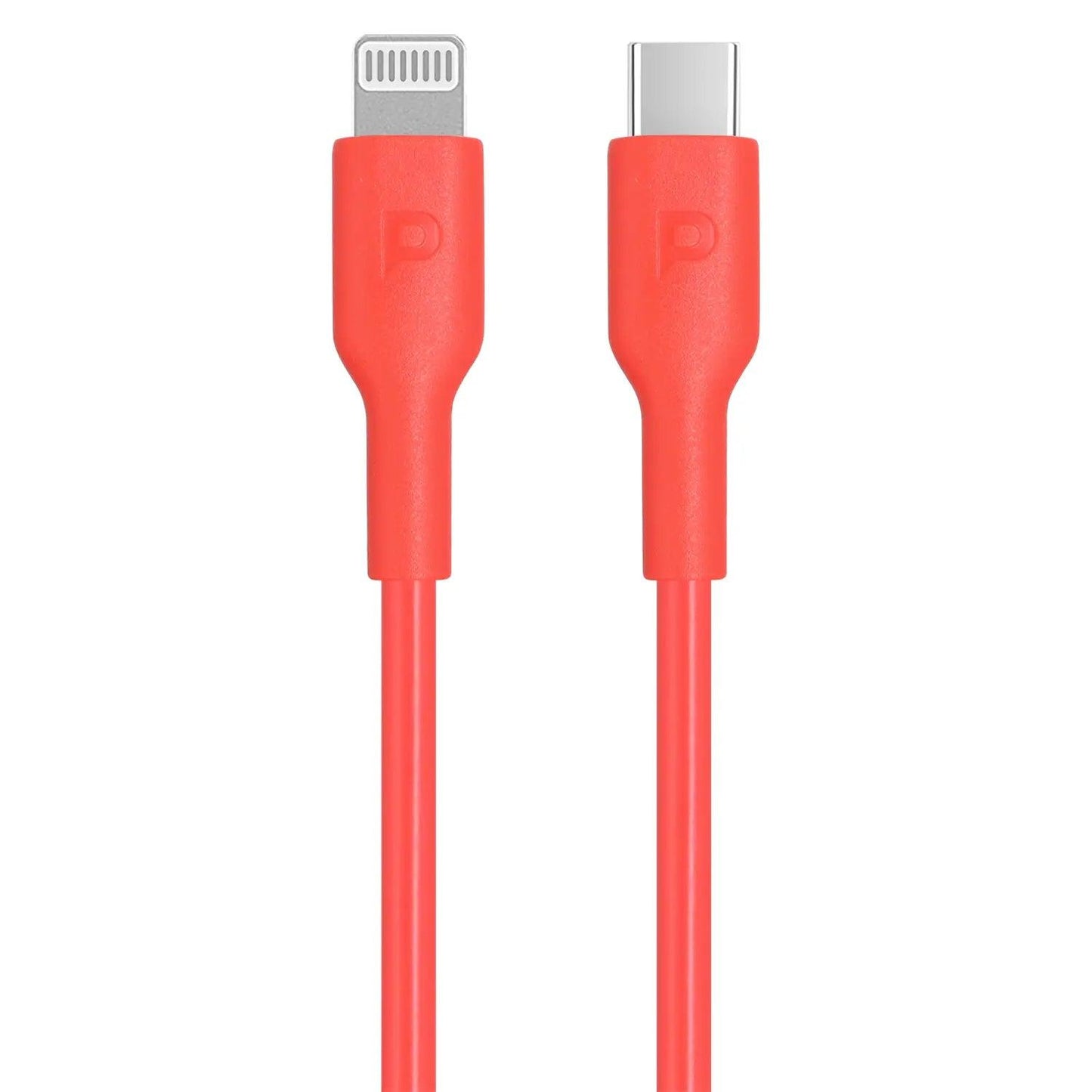 كابل Powerology Mfi Type-C إلى Lightning 20W بطول 1.2 متر - أحمر