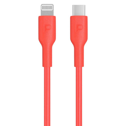 كابل Powerology Mfi Type-C إلى Lightning 20W بطول 1.2 متر - أحمر