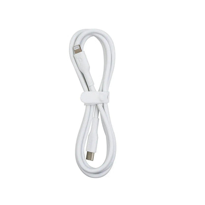كابل Powerology Mfi Type-C إلى Lightning 20W بطول 1.2 متر - أبيض