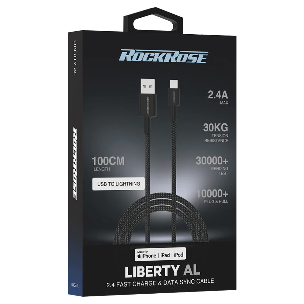 RockRose Liberty AL Lightning MFi Cable 1m