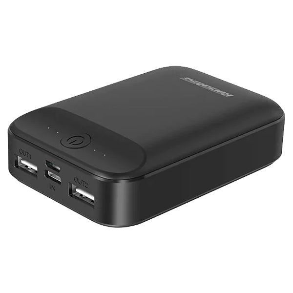 باور بانك محمول مدمج روك روز بسعة 10000 مللي أمبير في الساعة - أسود