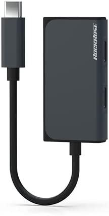 Rockrose Nexus CCA 3 in 1 USB-C & 3.5mm Audio Adapter - Grey