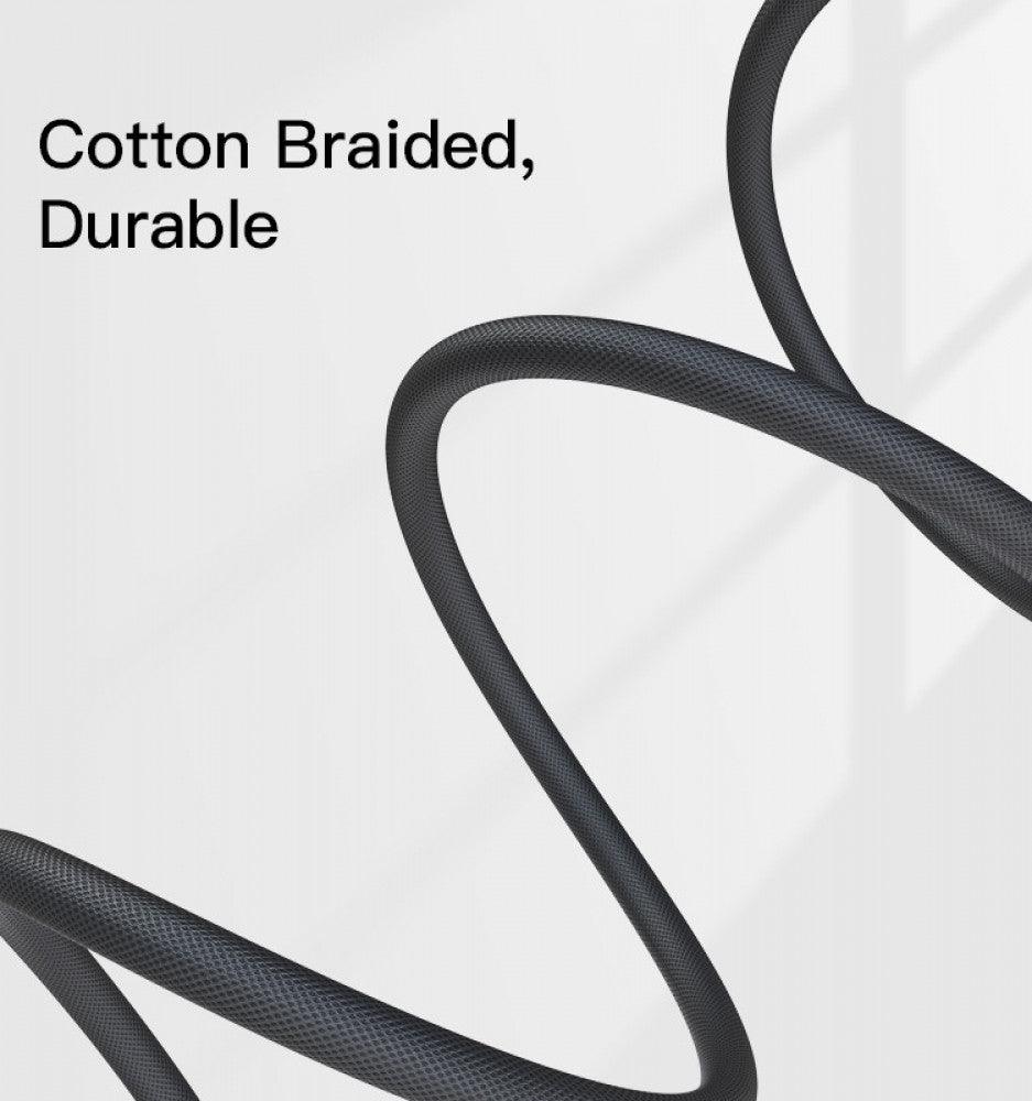 كابل صوت يسيدو 3.5 ملم لسماعات الرأس والميكروفون - رمادي