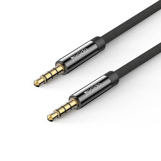 YESIDO Aux Audio Cable 3M Yau16 High-Quality Stereo Sound - Black