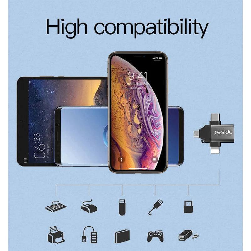 YESIDO GS15 Portable Data Transfer Adapter Fast & Easy 