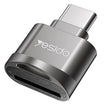 YESIDO GS19 Type C TF Card Reader for Easy Data Transfer - Black