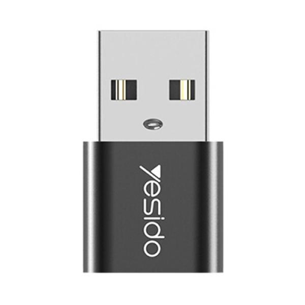 Yesido GS09 USB to Type C Adapter Fast Data & Charging - Black Yesido GS09 USB to Type C Adapter Fast Data & Charging - Black