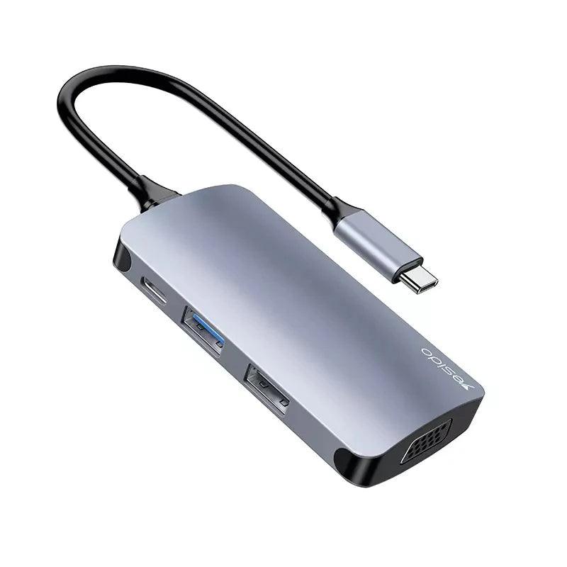 Yesido HB16 7 In 1 Type C Docking Station for Laptops - Grey Yesido HB16 7 In 1 Type C Docking Station for Laptops - Grey