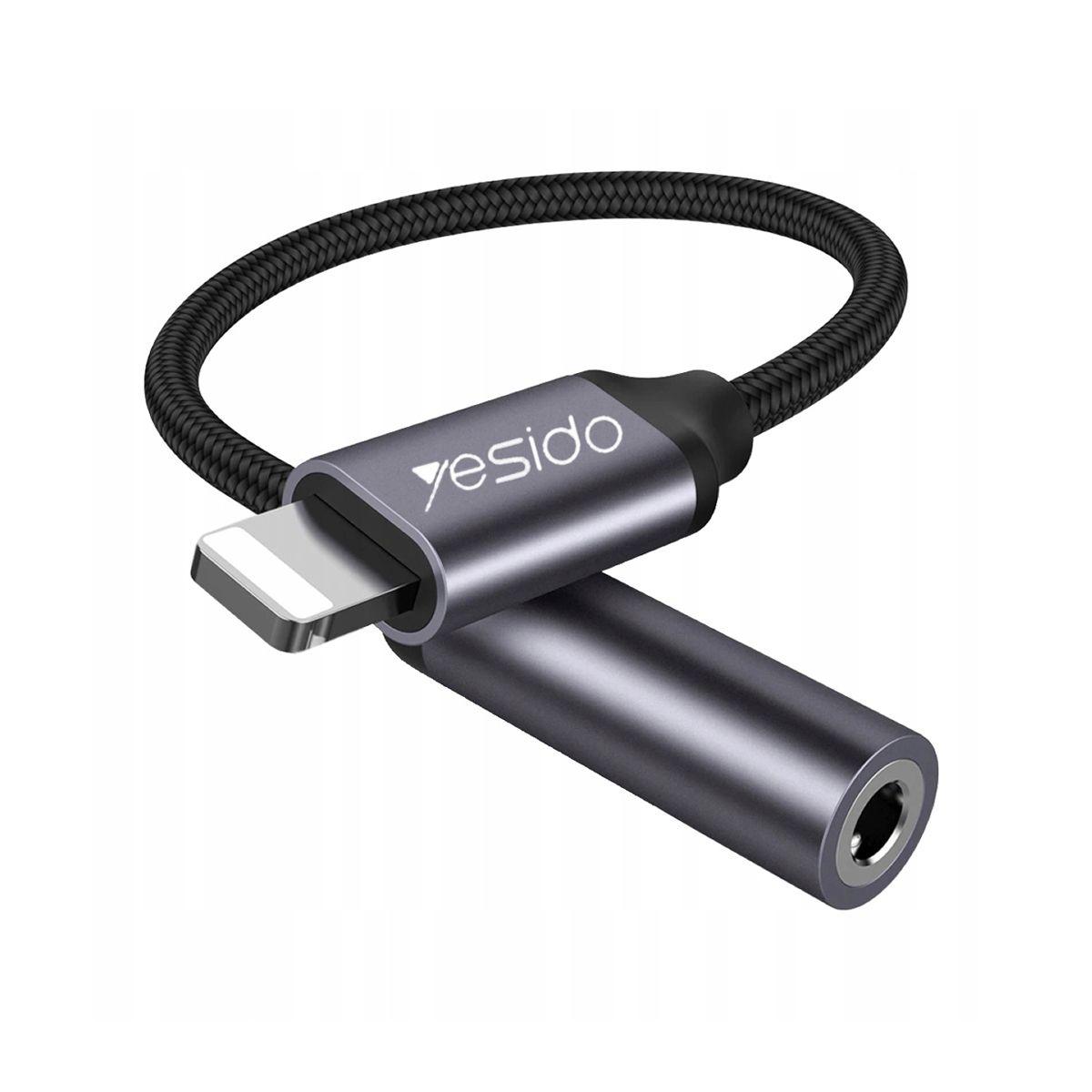 Yesido YAU 21 Audio Adapter 8 pin to 3.5mm - Grey