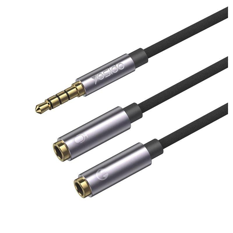 Yesido YAU 28 Audio Splitter High Quality and Practical Design - Grey