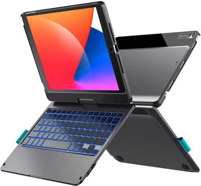 لوحة مفاتيح من ويوو القابلة للدوران لجهاز ايباد 10.2 (الجيل الثامن) - لاسلكية وقابلة للدوران