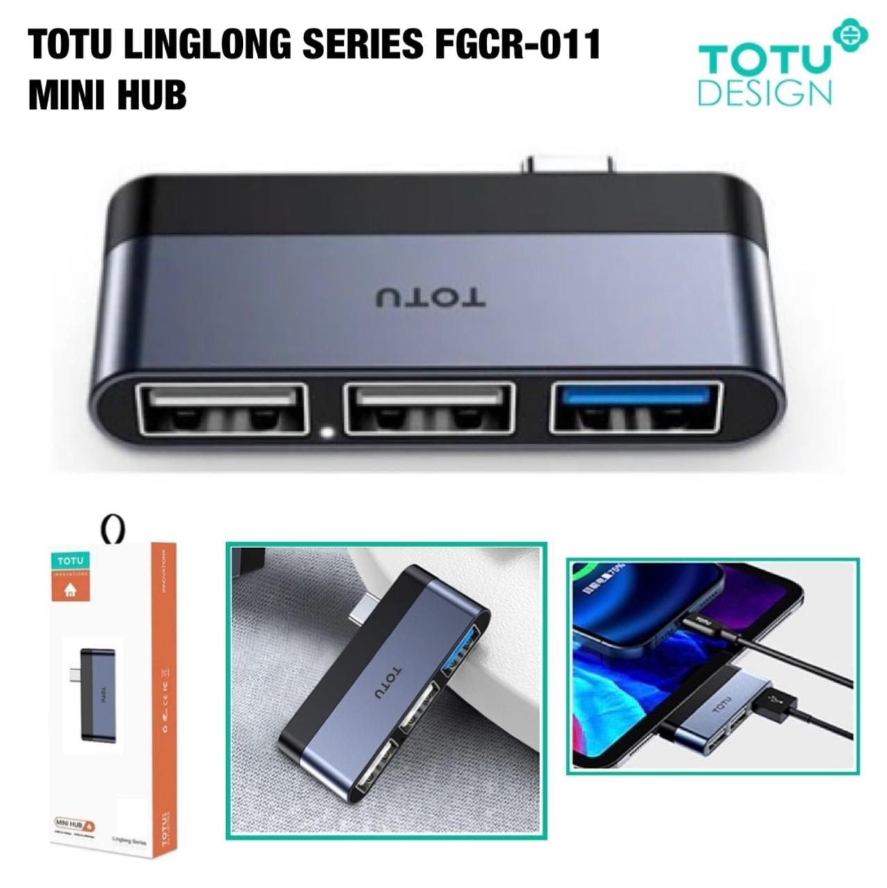 TOTU FGCR-011 Linglong Series 3 in 1 USB-C / Type-C to USB 3.0 + 2 USB 2.0 Docking Station
