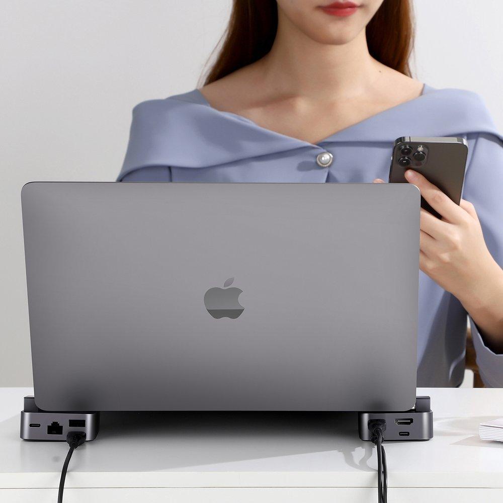 JOYROOM J Cube Multifunctional Docking Station 8 Ports & Stand - Grey JOYROOM J Cube Multifunctional Docking Station 8 Ports & Stand - Grey