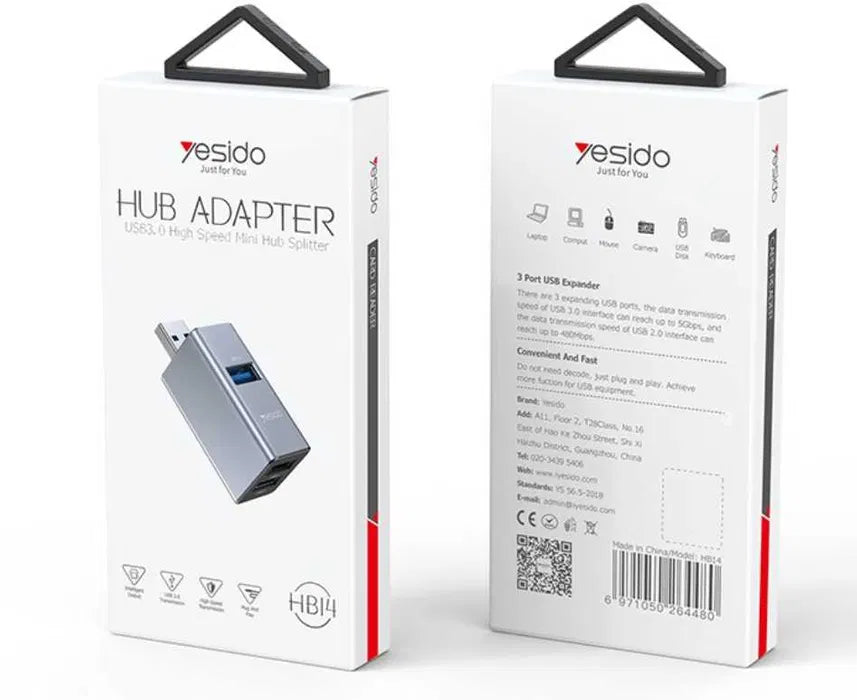 Yesido HB14 USB to USB HUB USB3.0 adapter