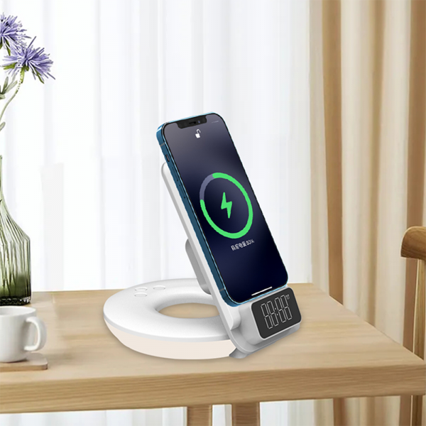 Wiwu m11w automatic positioning 15w 4 in 1 wireless charger - white