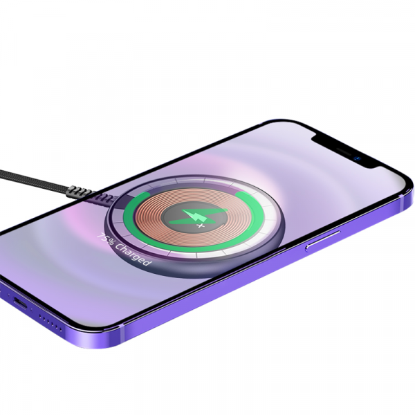 Wiwu ultra-thin magnetic wireless charger - transparent