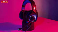 سماعات XO GE-03 سلكية للألعاب بمنفذ Lightning مع مقبس AUX - أسود 