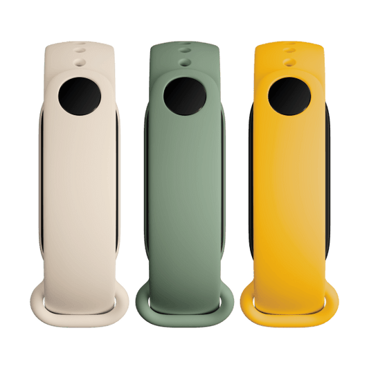 حزام MI Smart Band 6 مكون من 3 قطع (عاجي، زيتوني، أصفر)