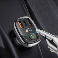 Wiwu pc600 type-c+usbx2 36w quick car charger - black