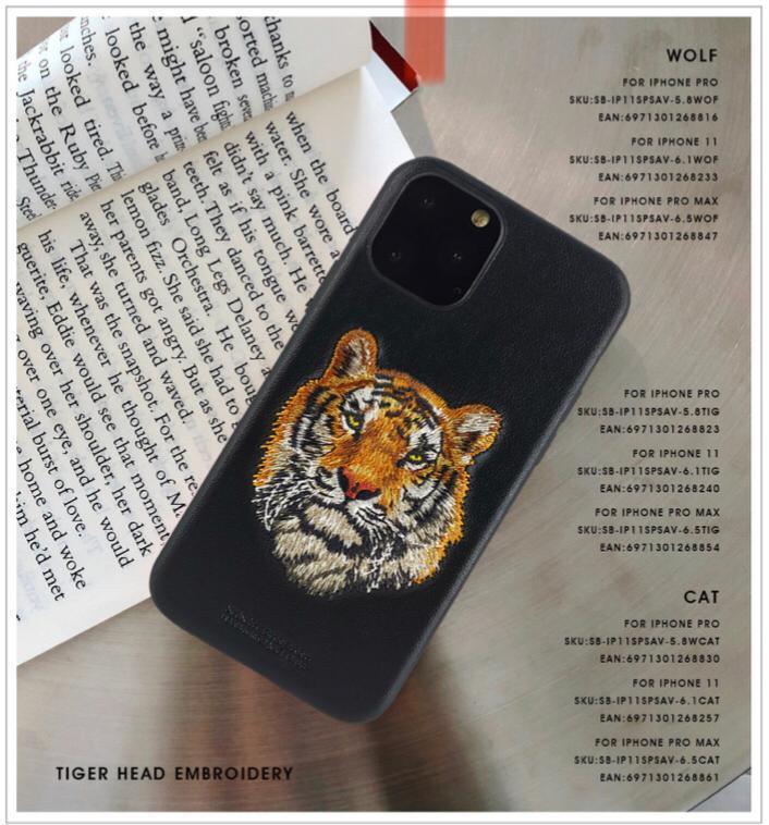 Apple iPhone Santa Barbara Leather Case - Tiger