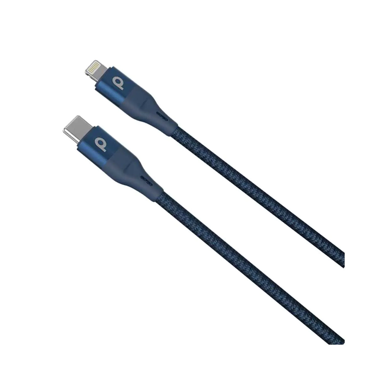 Porodo Aluminum PD Braided USB-C to Lightning Cable 0.25M 9V - Blue