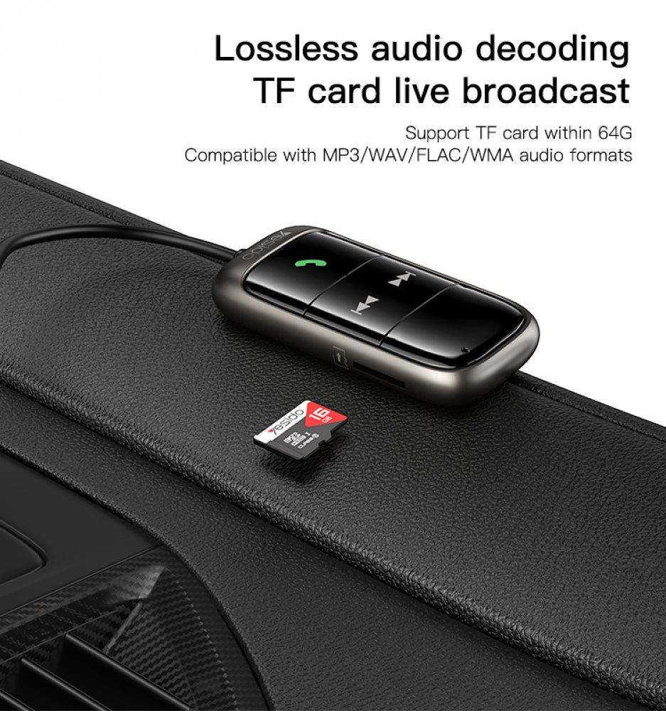 Yesido FM Receiver Wireless & AUX Car FM Audio Adapter