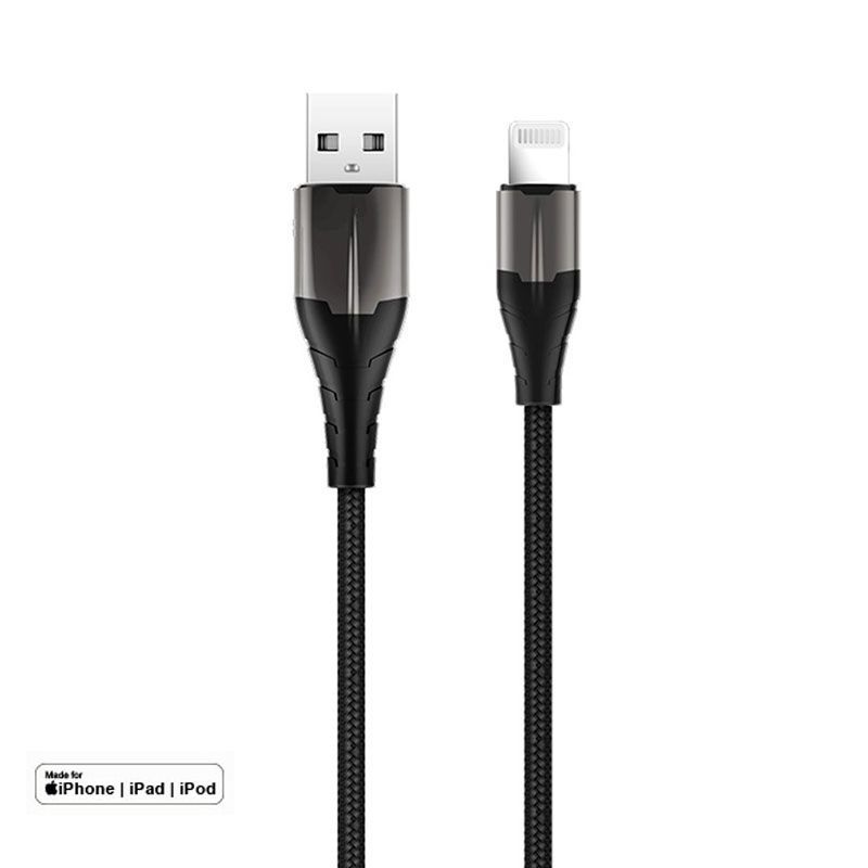 Rock Rose Cable Lightning USB Knight - Black