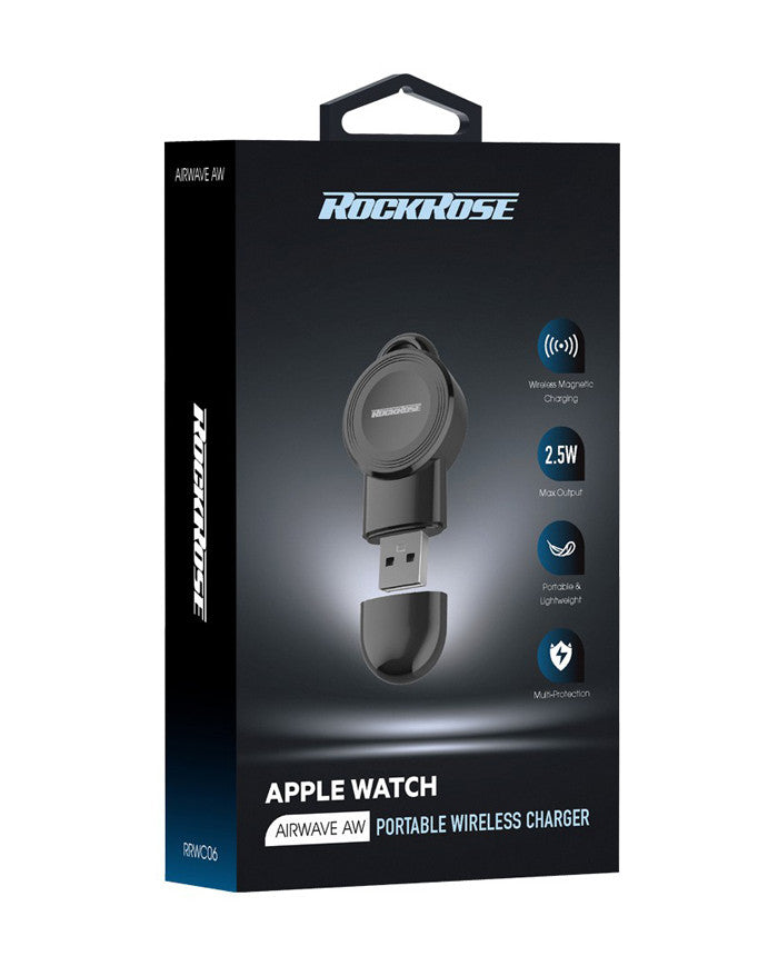 ROCKROSE wireless charger for Apple Watch, 2.5W, black