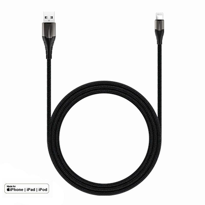 Rock Rose Cable Lightning USB Knight - Black