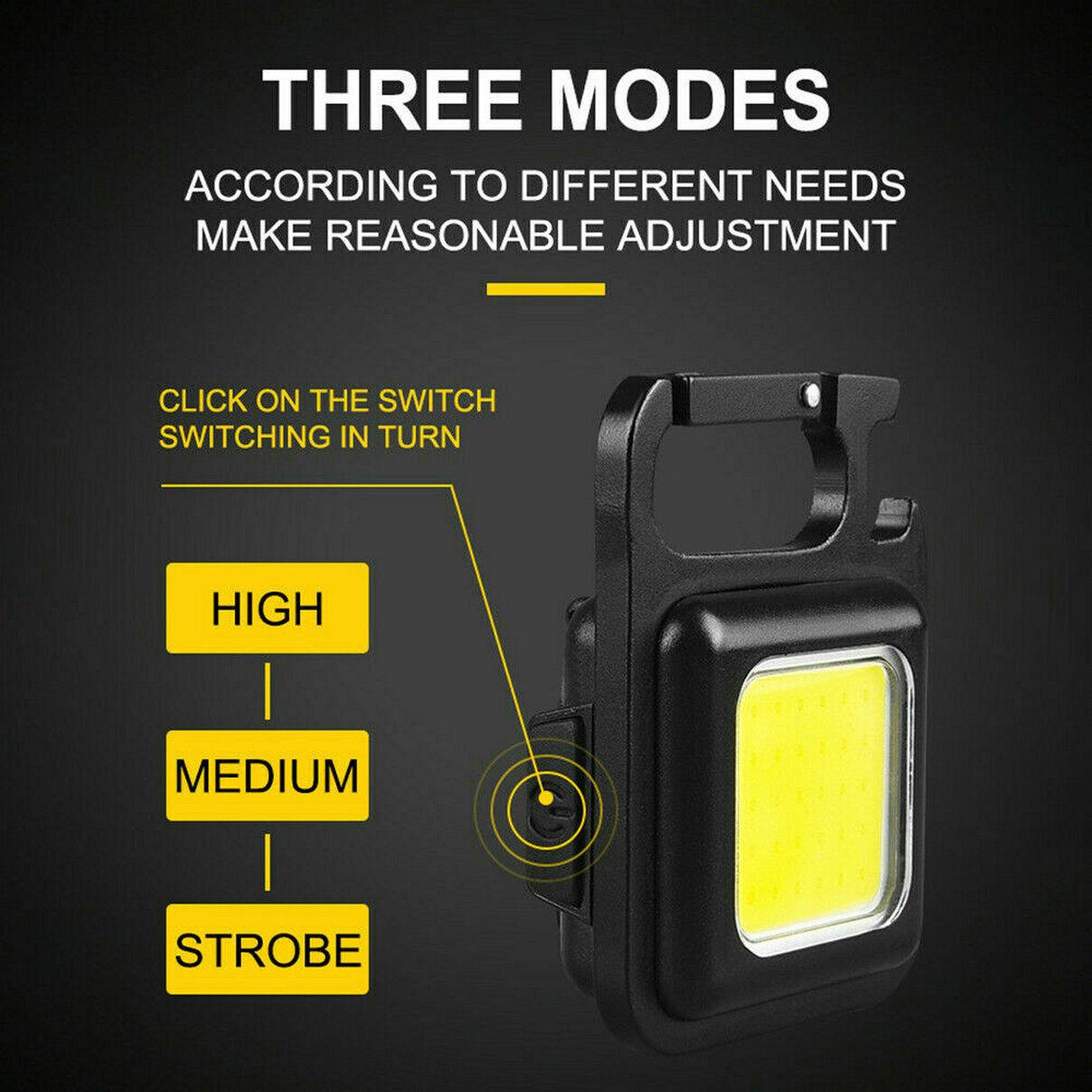 مصباح يدوي LED COB صغير 