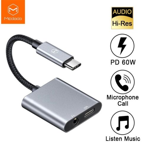 Mcdodo 60W PD USB-C To Dual Type-C Headphone Digital Audio Adapter