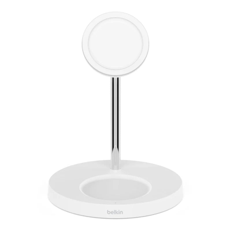 Belkin Boost Charge Pro 2-in-1 Wireless Charger Stand With Magsafe - White