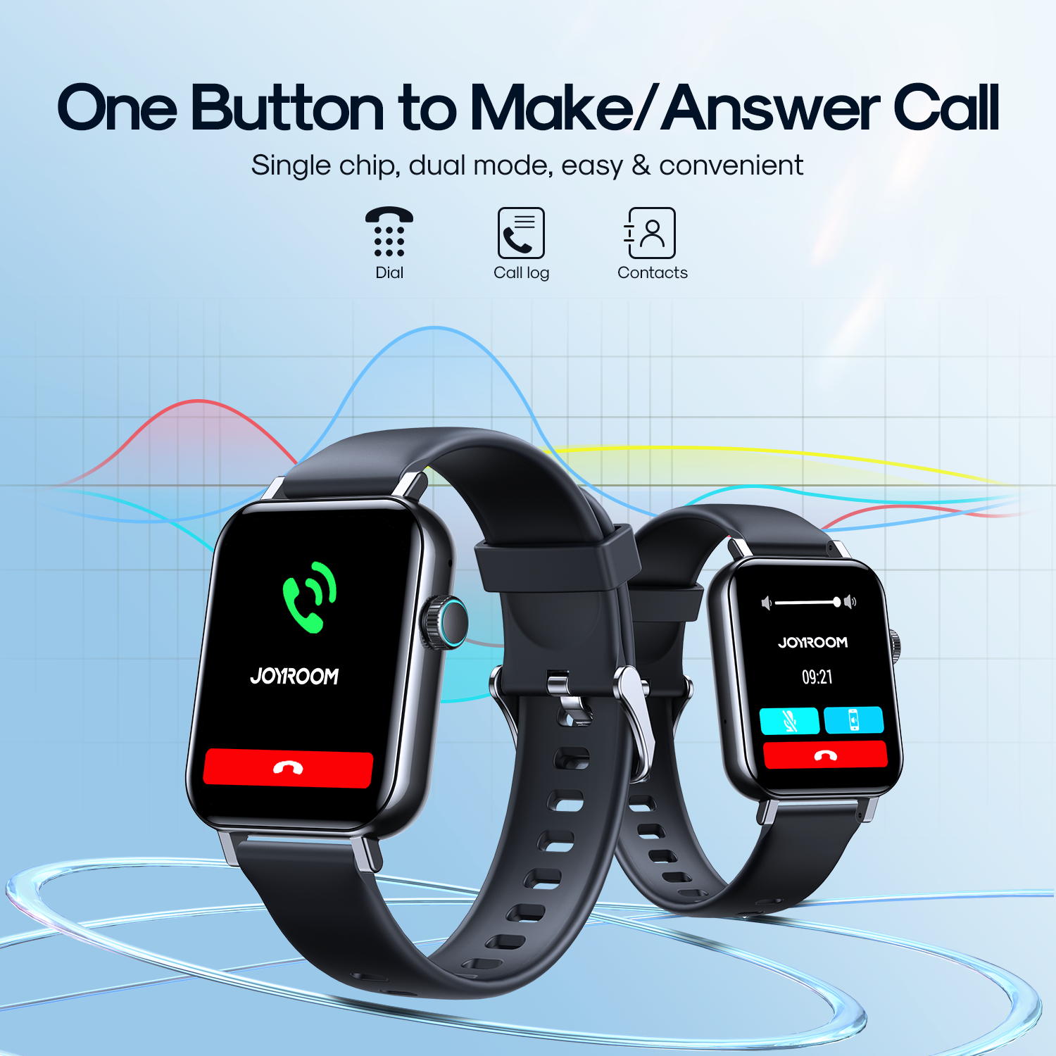 JOYROOM JR-FT5 Fit-Life Series Smart Watch (Answer/Make Call) Black - JoCell جوسيل