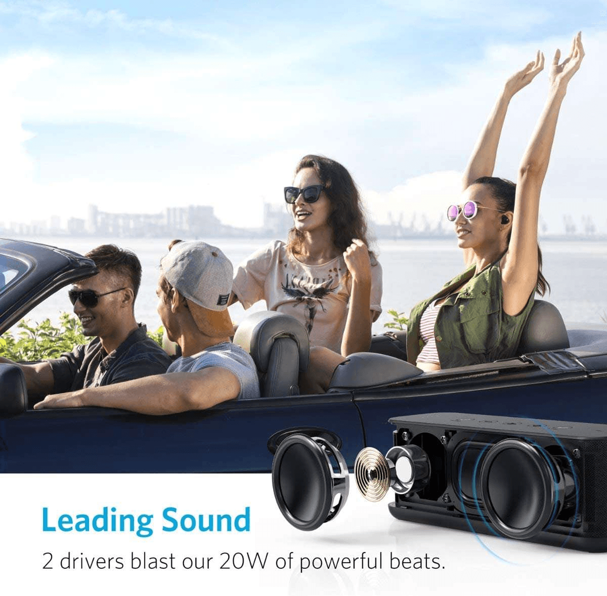 Anker SoundCore Boost 20W Bluetooth Speaker with BassUp - Black
