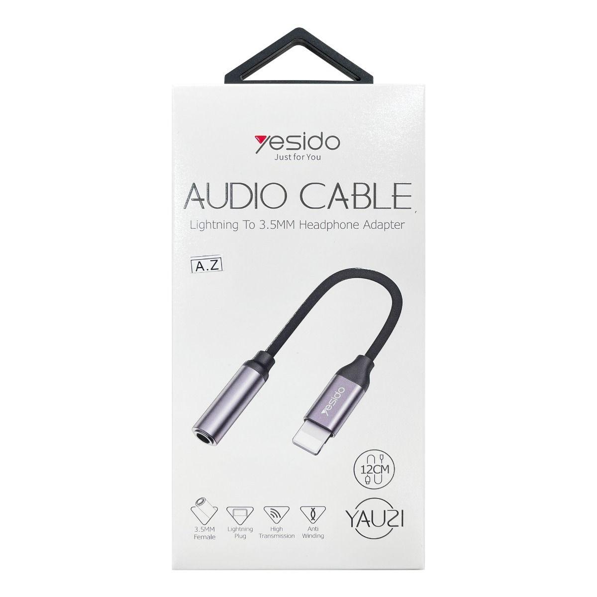 Yesido YAU 21 Audio Adapter 8 pin to 3.5mm - Grey