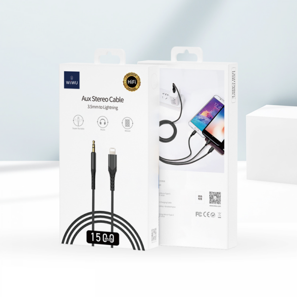 Wiwu Audio Stereo Cable to Lightning 3.5mm - Black