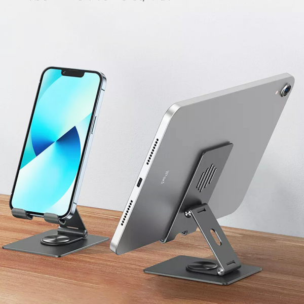 WIWU ZM106 DESKTOP ROTATION STAND FOR MOBILE PHONE AND TABLET - SPACE GRAY